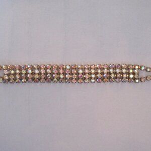 Vintage Costume Rhinestone Diamond 6"Bracelet